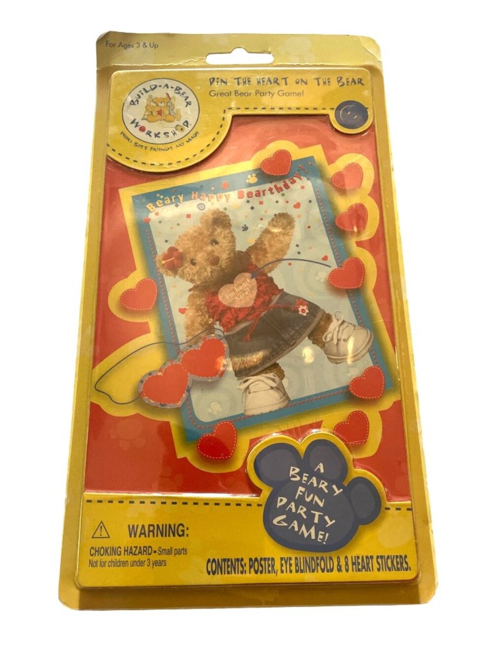 Build-A-Bear Workshop Pin The Heart On The Bear Party Game Ages 3+